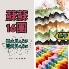 蘇蘇16團－波浪彩虹毯