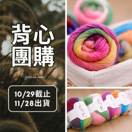 【背心團】彩虹長段染純羊毛 50g×5球